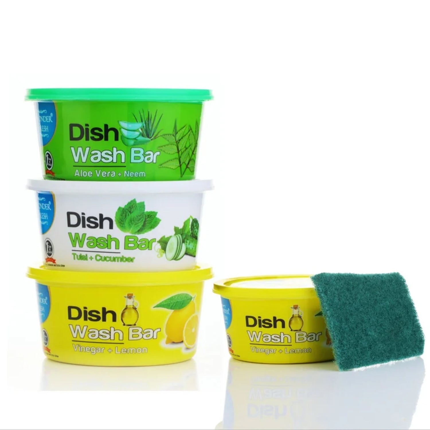 Fresh Mix Flavor Round Dishwash Bar With Super Scrubber Free Complete Dishwashing Solution, Tough Stains Remover (350 Gm) Fresh Mix Flavor Round Dishwash Bar With Super Scrubber Free Complete Dishwashing Solution, Tough Stains Remover (350 Gm)